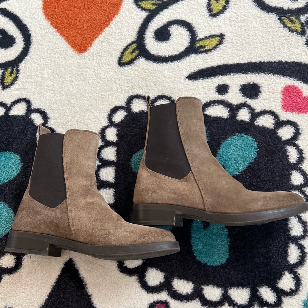 Suede Ankle Boots in Brown